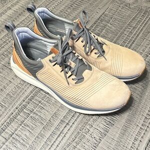 Johnston & Murphy Beige and Charcoal Sneakers